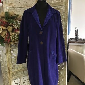 April Cornell purple corduroy coat